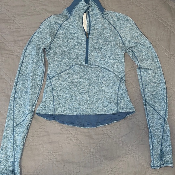 teal lululemon cropped running jacket!! - Picture 1 of 2